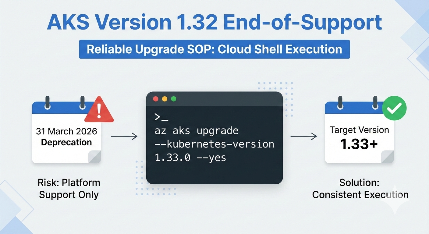 AKS Version 1.32 End-of-Support: Upgrade zu 1.33+